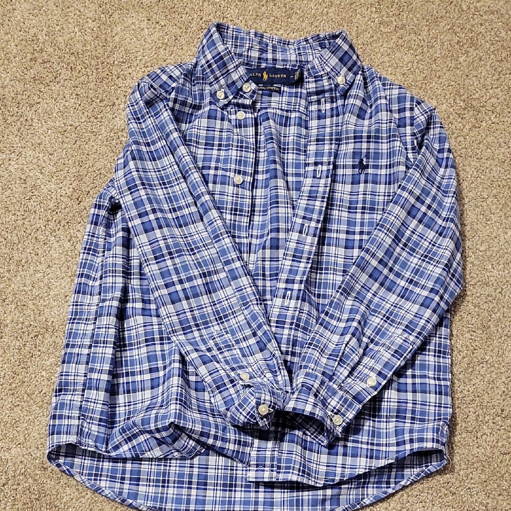 U.S. Polo Assn. Men's Blue Plaid Button-Down Shirt